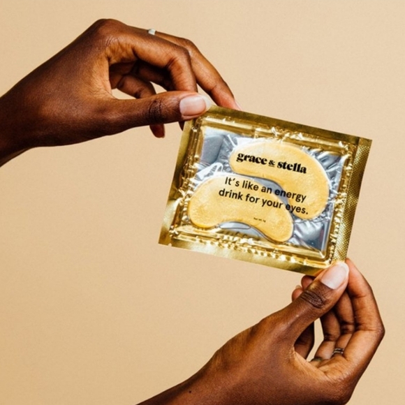 GRACE & STELLA Gold Eye Masks - Picture 2 of 9